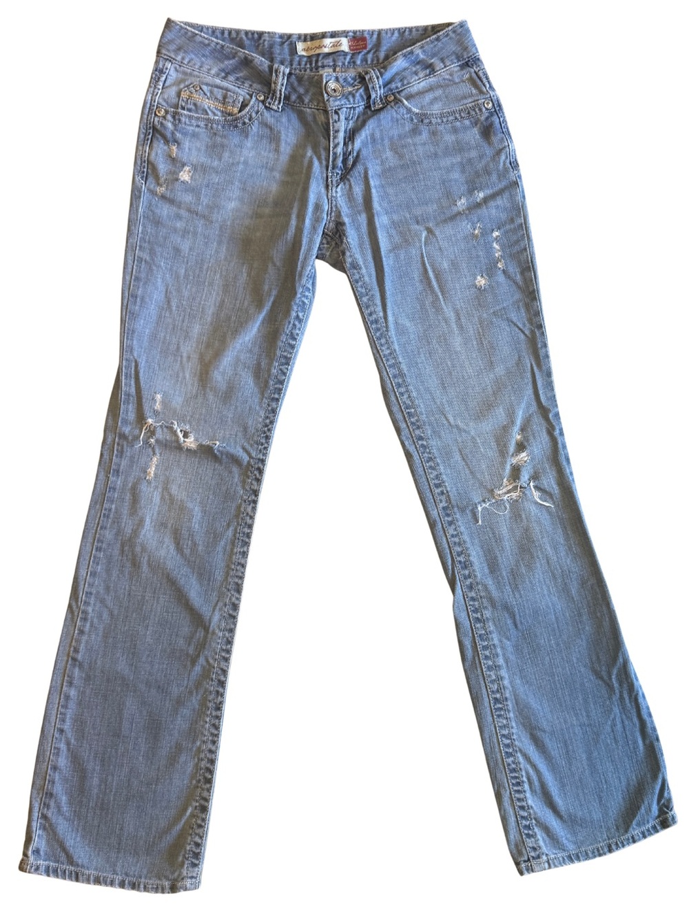 Aeropostale Chelsea Bootcut Jeans‎ Size 5/6 Long Vintage Y2K Distressed Low Rise